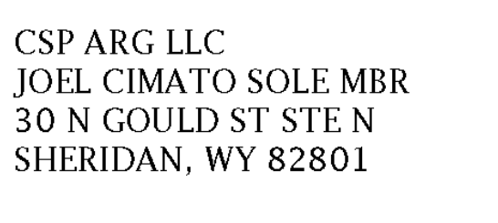 CSP ARG LLC company information